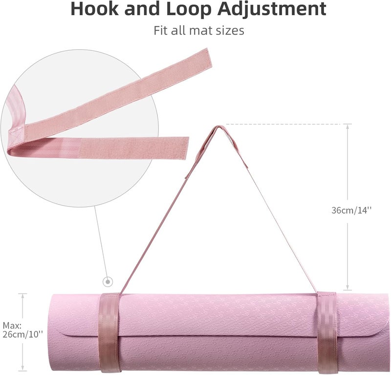 Trilancer Adjustable Yoga Mat Strap With Hook and Loop Closure, Yoga Mat Holder Carrier,and Organizing-Mat Not Included - Image 3